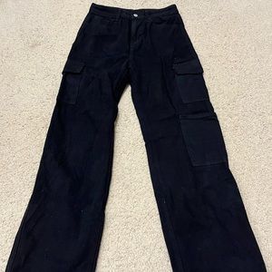 black cargo pants